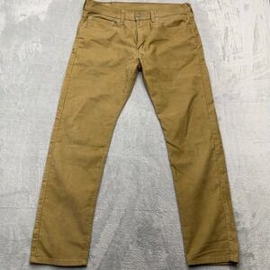 Levi's 512 Corduroy Pants Tan Mens W34 L30 Slim Tapered Fit